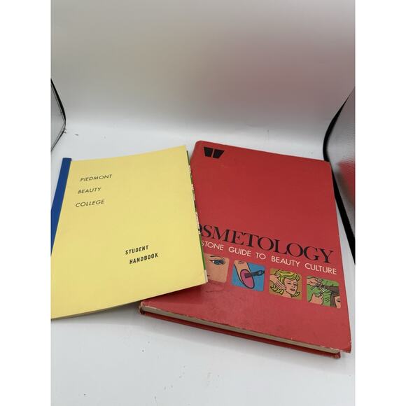 Vintage 1970s Cosmetology Book Set Keystone Guide + Piedmont Beauty College - Picture 1 of 6
